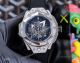 Faux Hublot Sang Bleu II Chronograph Watches Stainless Steel Half Diamond-set (3)_th.jpg